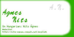 agnes nits business card